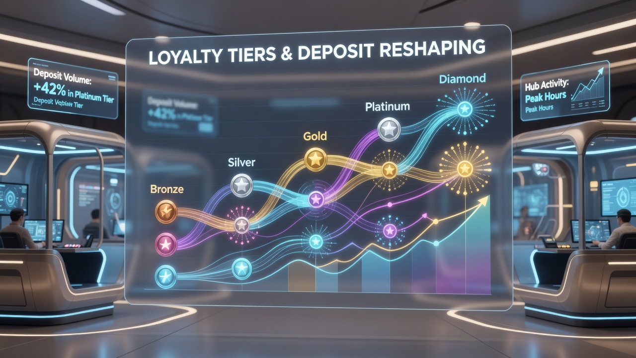 Chart displaying deposit pattern changes across loyalty tiers in digital gaming environments