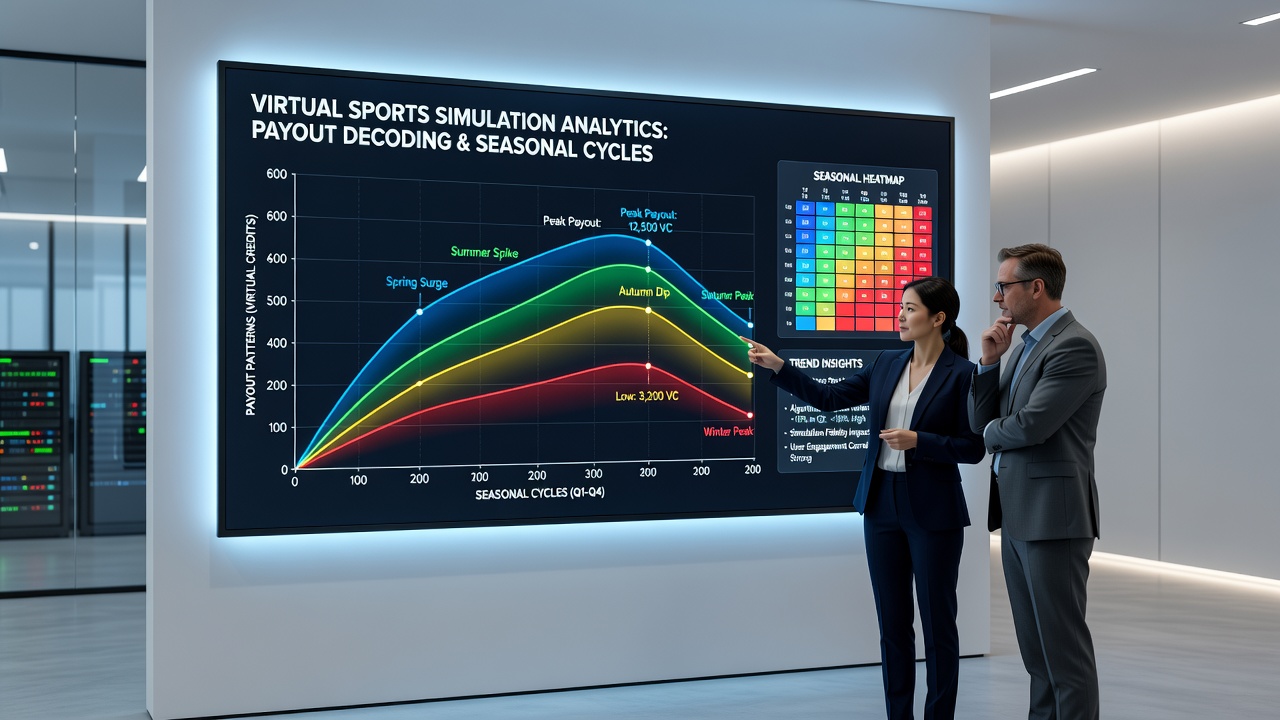 Chart displaying payout percentage fluctuations across multiple virtual sports seasons in 2025 and 2026